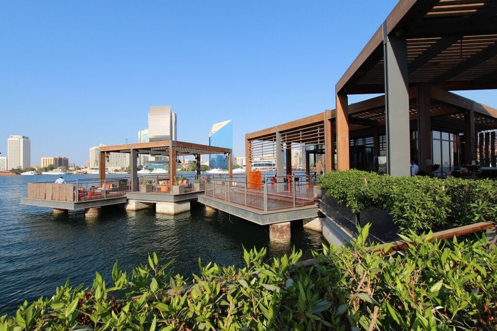 Skafos restaurant views and location in Al Seef Dubai