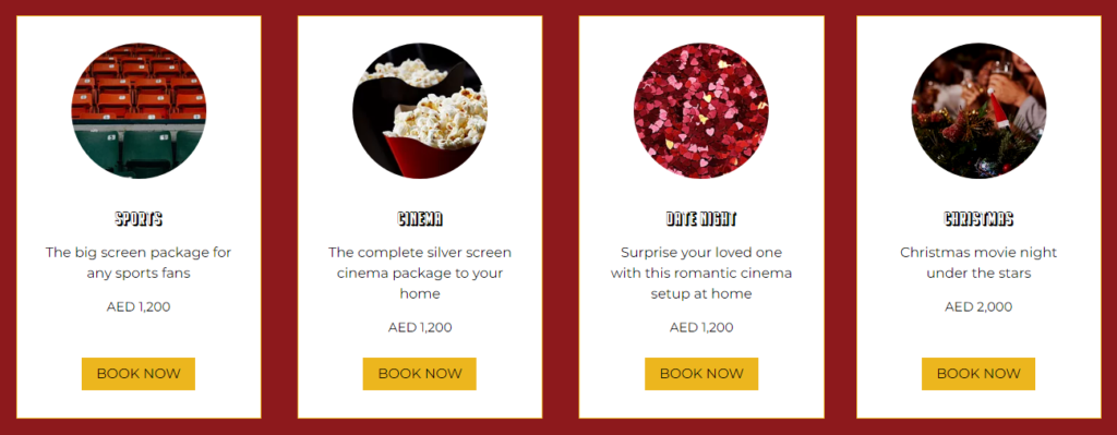 backyard cinema offers in dubai