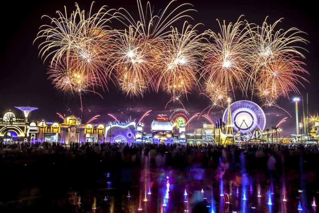 global village dubai fireworks
