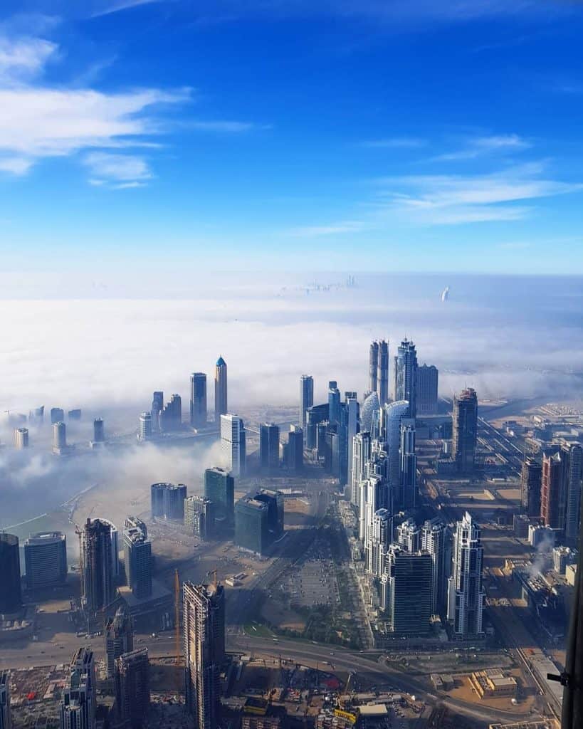 view from top of burj khalifa